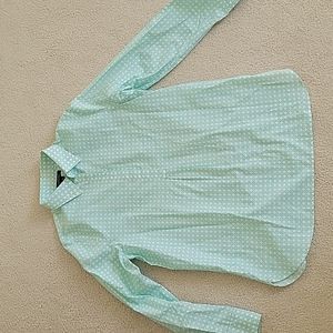 Lands end button down shirt mint green